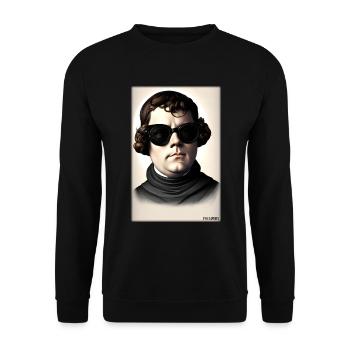 Martin Luther Sunglasses Religion Church - Sweat-shirt Unisexe - noir - Devant - Alina (178cm) & Michal (187cm)