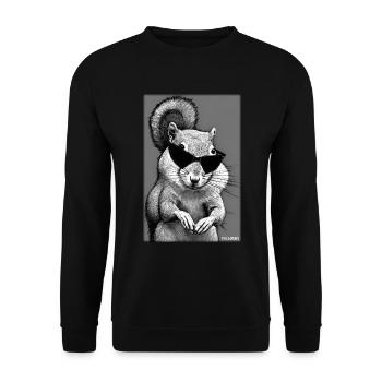 Squirrel Sunglasses Wildlife Forest Animal Forest - Unisex Sweatshirt - black - Front - Alina (178cm) & Michal (187cm)