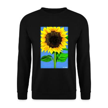 Sunflower Asteraceae Flower Spring Meadow Green - Unisex Sweatshirt - black - Front - Alina (178cm) & Michal (187cm)