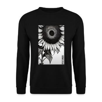 Sunflower Asteraceae Flower Spring Meadow Green - Unisex Sweatshirt - black - Front - Alina (178cm) & Michal (187cm)
