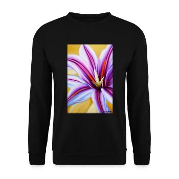 Lilies Lily Family Flower Spring Meadow Green - Unisex Sweatshirt - black - Front - Alina (178cm) & Michal (187cm)