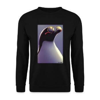 Pingouin Lunettes de soleil Faune Oiseau de mer - Sweat-shirt Unisexe - noir - Devant - Alina (178cm) & Michal (187cm)