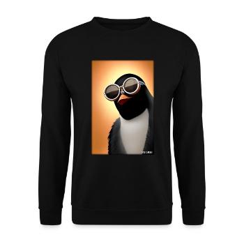 Pingouin Lunettes de soleil Faune Oiseau de mer - Sweat-shirt Unisexe - noir - Devant - Alina (178cm) & Michal (187cm)