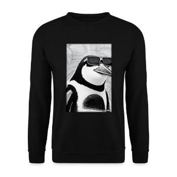 Pingouin Lunettes de soleil Faune Oiseau de mer - Sweat-shirt Unisexe - noir - Devant - Alina (178cm) & Michal (187cm)