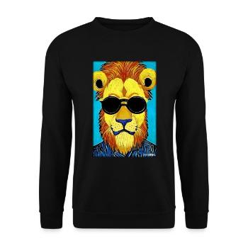 Lunettes de soleil Lion Big Cat Animal sauvage Tête de lion - Sweat-shirt Unisexe - noir - Devant - Alina (178cm) & Michal (187cm)