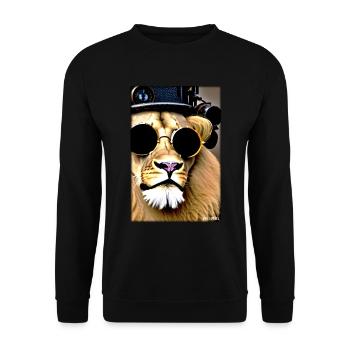 Lunettes de soleil Lion Big Cat Animal sauvage Tête de lion - Sweat-shirt Unisexe - noir - Devant - Alina (178cm) & Michal (187cm)