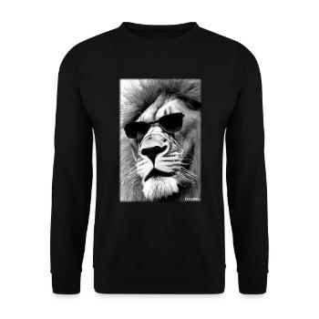 Lunettes de soleil Lion Big Cat Animal sauvage Tête de lion - Sweat-shirt Unisexe - noir - Devant - Alina (178cm) & Michal (187cm)