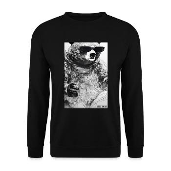 Bear Sunglasses Wildlife Forest Animals Wilderness - Unisex Sweatshirt - black - Front - Alina (178cm) & Michal (187cm)