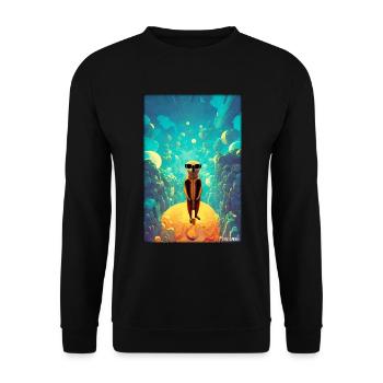 Meerkat Zoo Animals Nature Wildlife Surikate Zoo - Unisex Sweatshirt - black - Front - Alina (178cm) & Michal (187cm)