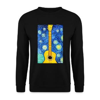 Guitar Music Art Guitarist Instrument Band - Unisex Sweatshirt - black - Front - Alina (178cm) & Michal (187cm)