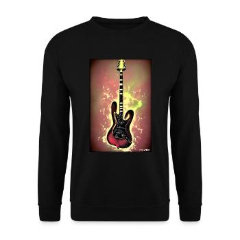 Guitar Music Art Guitarist Instrument Band - Unisex Sweatshirt - black - Front - Alina (178cm) & Michal (187cm)