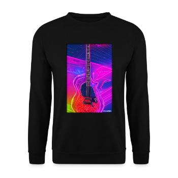 Guitar Music Art Guitarist Instrument Band - Unisex Sweatshirt - black - Front - Alina (178cm) & Michal (187cm)