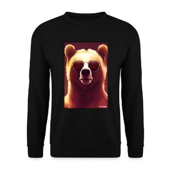 Bear Sunglasses Wildlife Forest Animals Wilderness - Unisex Sweatshirt - black - Front - Alina (178cm) & Michal (187cm)