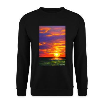 Sunset Sunset Sun Sky Nature Summer - Unisex Sweatshirt - black - Front - Alina (178cm) & Michal (187cm)