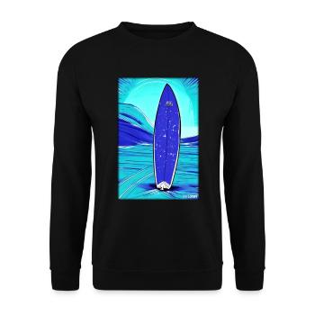 Surfer Surfbrett Wassersport Sommer Sonne Strand - Unisex Pullover - Schwarz - Vorne - Alina (178cm) & Michal (187cm)