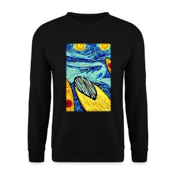 Surfer Surfbrett Wassersport Sommer Sonne Strand - Unisex Pullover - Schwarz - Vorne - Alina (178cm) & Michal (187cm)