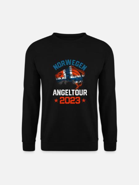 Norwegen Angelurlaub 2023 - Unisex Pullover - Schwarz