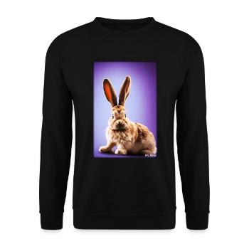 Rabbit Easter Easter Pet Easter Holiday - Unisex Sweatshirt - black - Front - Alina (178cm) & Michal (187cm)