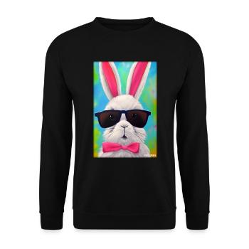 Easter Sunglasses Easter Pet Party - Unisex Sweatshirt - black - Front - Alina (178cm) & Michal (187cm)