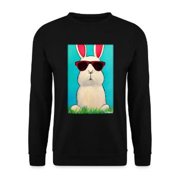 Easter Sunglasses Easter Pet Party - Unisex Sweatshirt - black - Front - Alina (178cm) & Michal (187cm)
