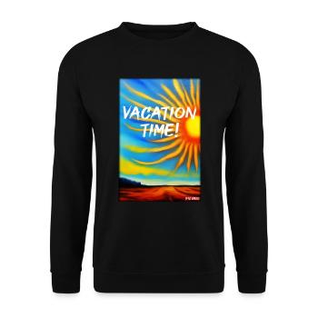 TEMPS DE VACANCES- Holiday Sun Party Beach Sea - Sweat-shirt Unisexe - noir - Devant - Alina (178cm) & Michal (187cm)
