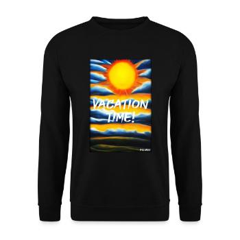 TEMPS DE VACANCES- Holiday Sun Party Beach Sea - Sweat-shirt Unisexe - noir - Devant - Alina (178cm) & Michal (187cm)