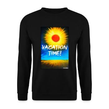 TEMPS DE VACANCES- Holiday Sun Party Beach Sea - Sweat-shirt Unisexe - noir - Devant - Alina (178cm) & Michal (187cm)