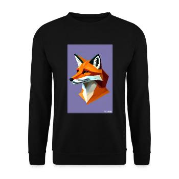 Fox Polygon Forest Dwellers Forest Animal Wilderness Animal - Unisex Sweatshirt - black - Front - Alina (178cm) & Michal (187cm)