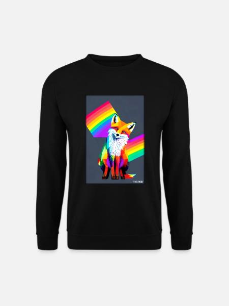 Fox Polygon Forest Dwellers Forest Animal Wilderness Animal - Unisex Sweatshirt - black