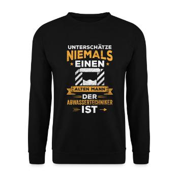 Fachkraft Abwassertechnik Kläranlage Abwasser - Unisex Pullover - Schwarz - Vorne - Alina (178cm) & Michal (187cm)