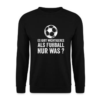 Fußballer Sprüche Lustig - Unisex Pullover - Schwarz - Vorne - Alina (178cm) & Michal (187cm)