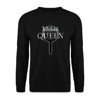 Kitchen Queen - Unisex Sweatshirt - black - Front - Alina (178cm) & Michal (187cm)