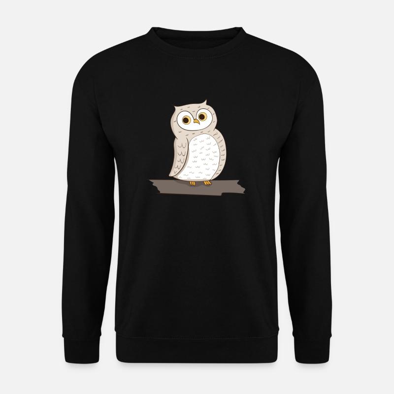 Vogel Eule - Unisex Pullover - Schwarz
