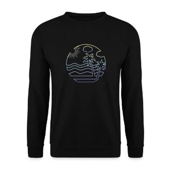 Beach - Unisex Sweatshirt - black - Front - Alina (178cm) & Michal (187cm)
