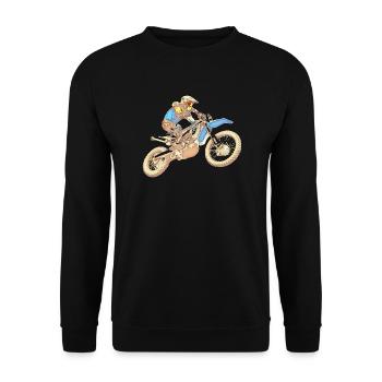 Motocross - Unisex Sweatshirt - black - Front - Alina (178cm) & Michal (187cm)