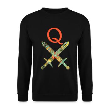 épées croisées e 200 q - Sweat-shirt Unisexe - noir - Devant - Alina (178cm) & Michal (187cm)