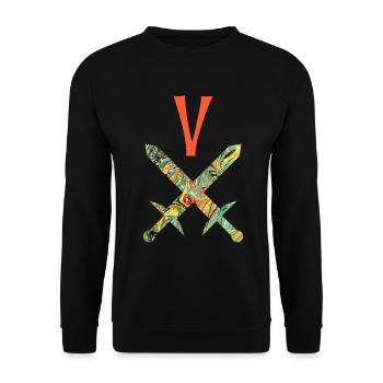 Épées croisées E 200 V - Sweat-shirt Unisexe - noir - Devant - Alina (178cm) & Michal (187cm)
