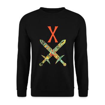 Épées croisées E 200 x - Sweat-shirt Unisexe - noir - Devant - Alina (178cm) & Michal (187cm)