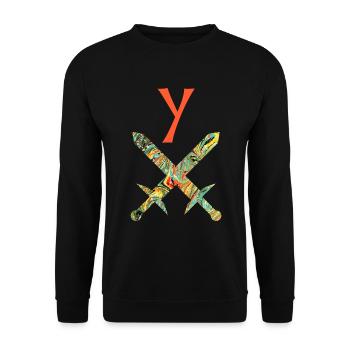 Épées croisées E 200 y - Sweat-shirt Unisexe - noir - Devant - Alina (178cm) & Michal (187cm)