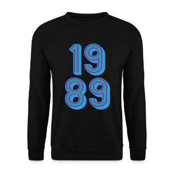 1989 Année de naissance | Couleurs changeantes - Sweat-shirt Unisexe - noir - Devant - Alina (178cm) & Michal (187cm)