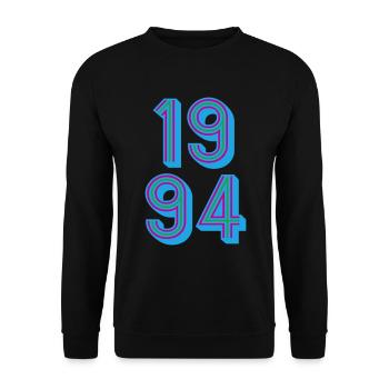 1994 Year of birth | Colors changeable - Unisex Sweatshirt - black - Front - Alina (178cm) & Michal (187cm)