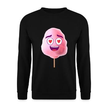 Barbe à papa rose - Sweat-shirt Unisexe - noir - Devant - Alina (178cm) & Michal (187cm)