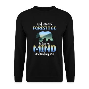 Nature Recreation Hirsch - Unisex Sweatshirt - black - Front - Alina (178cm) & Michal (187cm)