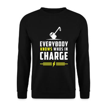 Thor Runen Valhalla Mjolnir - Unisex Pullover - Schwarz - Vorne - Alina (178cm) & Michal (187cm)