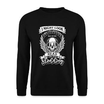 Sports Christmas - Unisex Sweatshirt - black - Front - Alina (178cm) & Michal (187cm)