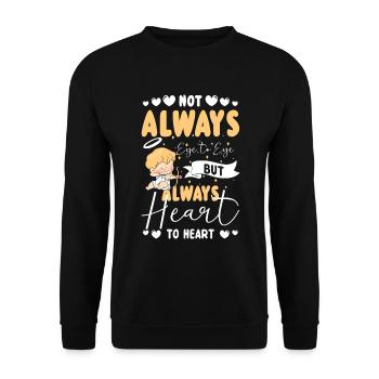 Romantisch Freundin Romantik Beziehung - Unisex Pullover - Schwarz - Vorne - Alina (178cm) & Michal (187cm)
