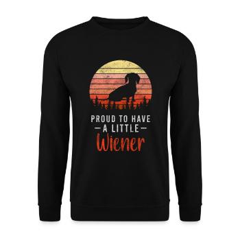Dachshund Paw Hunter Dog Sports - Unisex Sweatshirt - black - Front - Alina (178cm) & Michal (187cm)