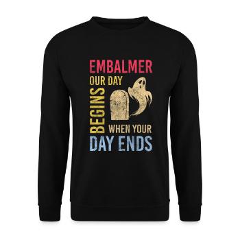 Undertaker Vocation - Unisex Sweatshirt - black - Front - Alina (178cm) & Michal (187cm)