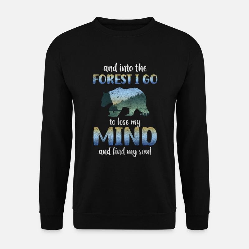 Tree Hiking Recreation Landscape - Unisex Sweatshirt - black