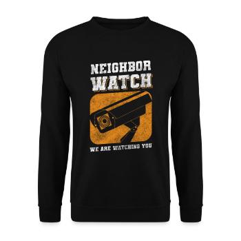 Colocataire du Village de l’amitié des voisins - Sweat-shirt Unisexe - noir - Devant - Alina (178cm) & Michal (187cm)
